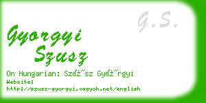 gyorgyi szusz business card